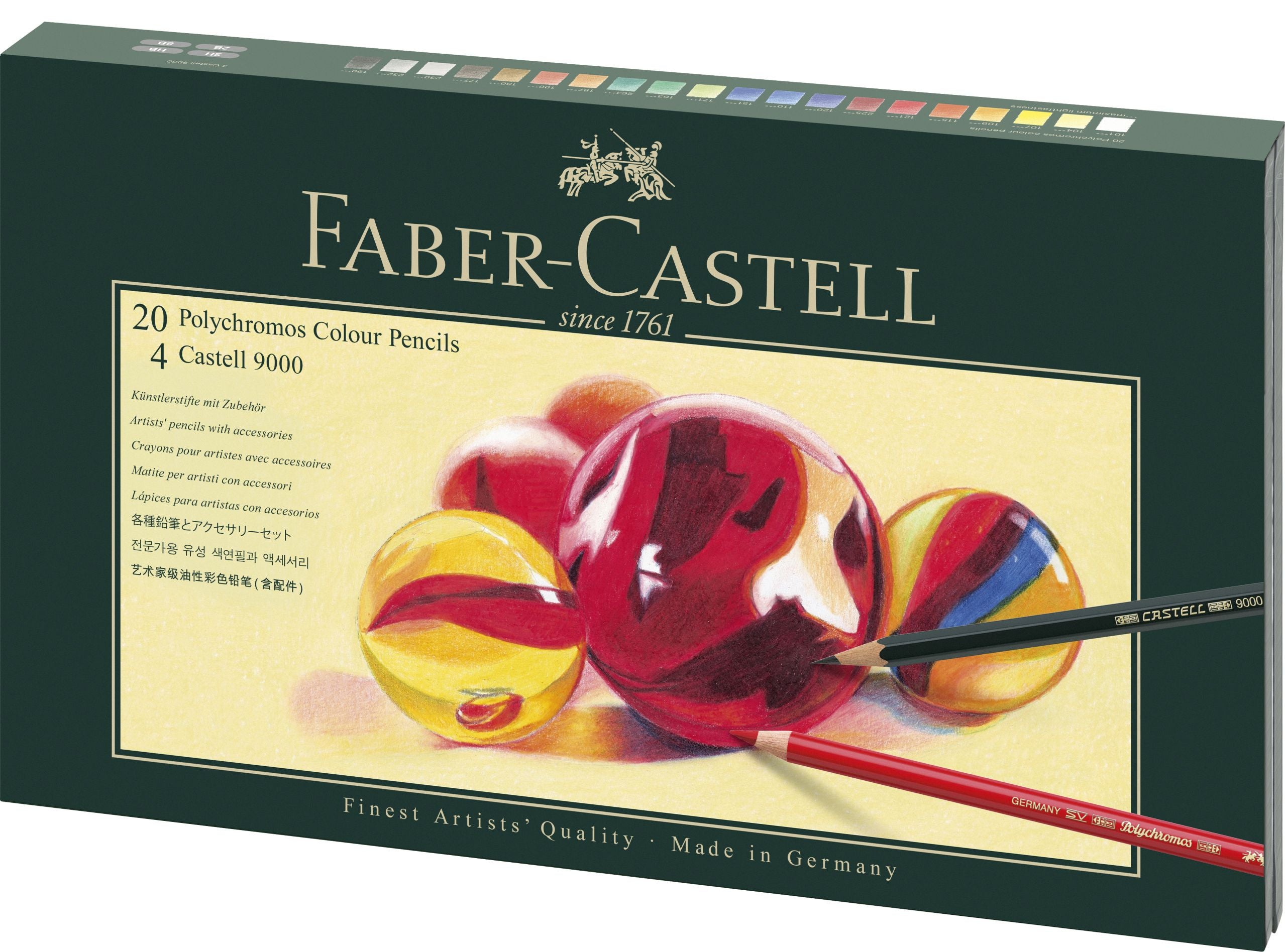 SET CADOU 20 CREIOANE COLORATE POLYCHROMOS + 4 CREIOANE GRAFIT CASTELL + ACCESORII FABER-CASTELL SET CADOU 20 CREIOANE COLORATE POLYCHROMOS + 4 CREIOANE GRAFIT CASTELL + ACCESORII FABER-CASTELL